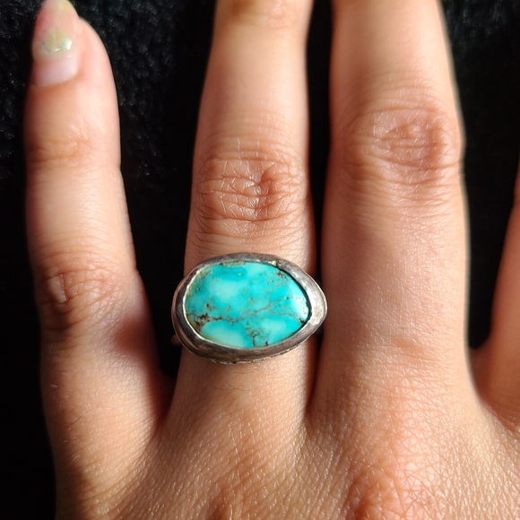 Turquoise silver ring ~handmade~ - Picture 3 of 5